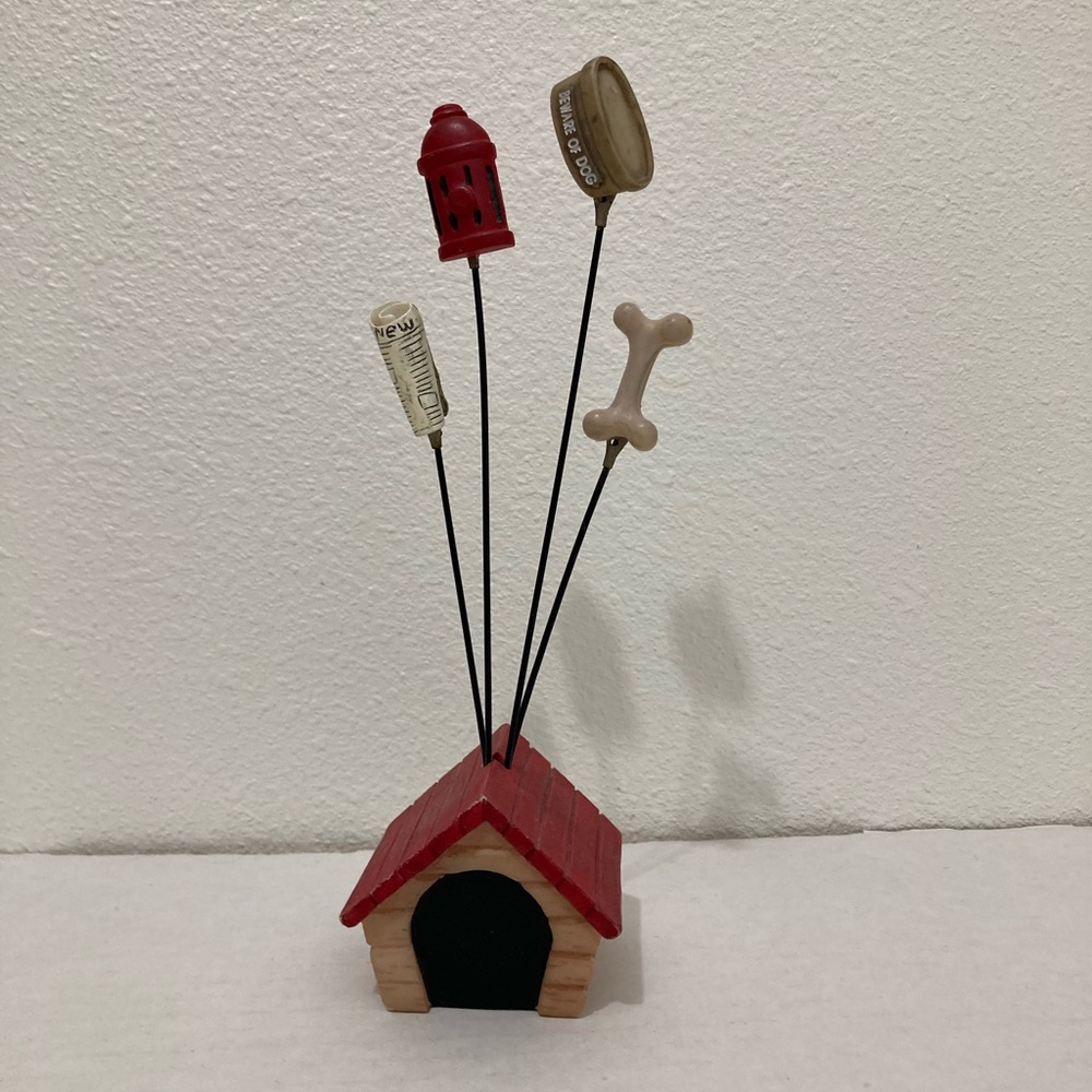 Note Letter Holder Dog House Desk Table Red Roof Bone The Arister Group